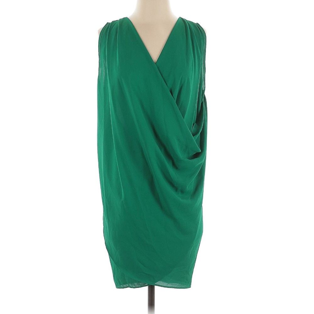 James Lacroix Green Sleeveless Drape Front Dress Size S A000980